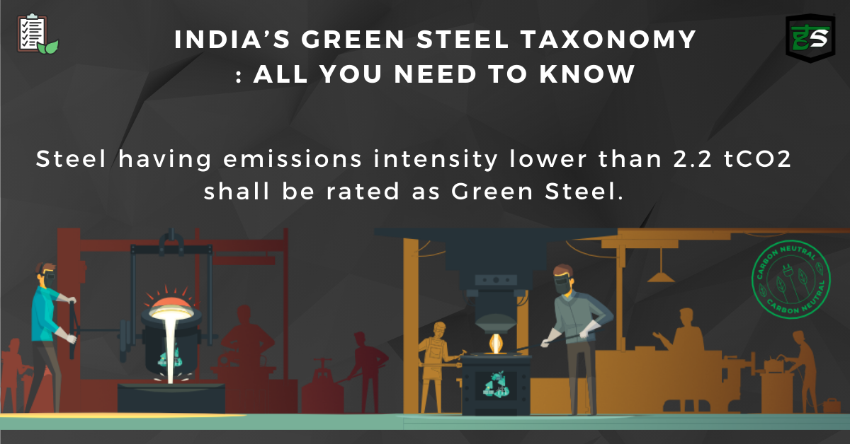 India's Green Steel Taxonomy : All you need to know