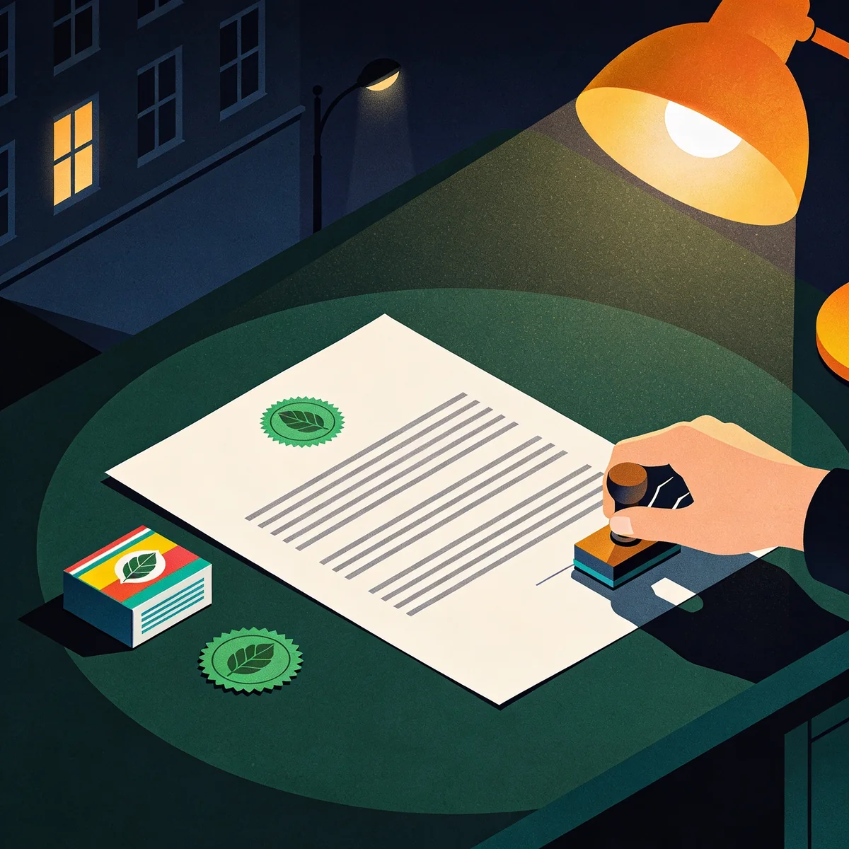 Final ISO 14044 life cycle assessment report with an Environmental Product Declaration summary on a desk