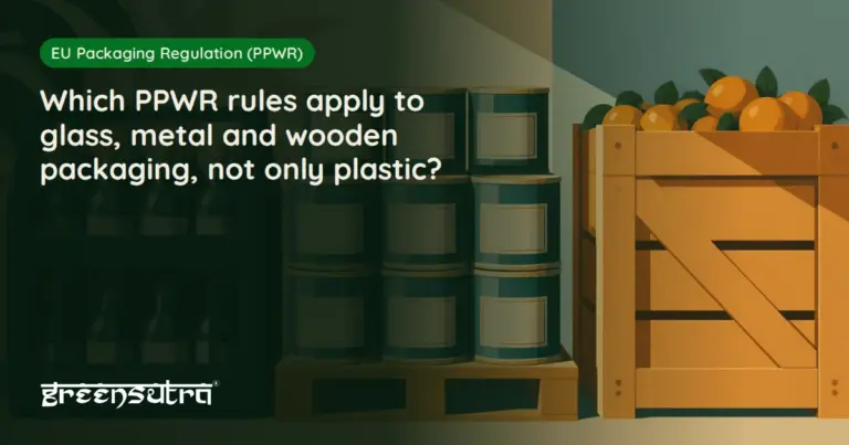 Which PPWR rules apply to glass, metal and wooden packaging, not only plastic?
