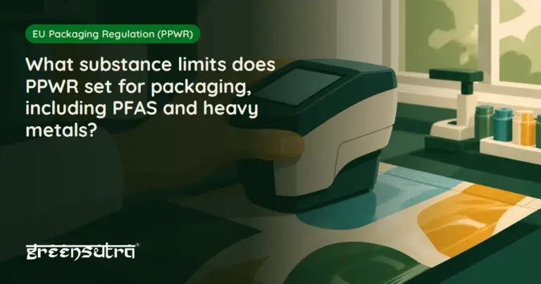 What substance limits does PPWR set for packaging, including PFAS and heavy metals?