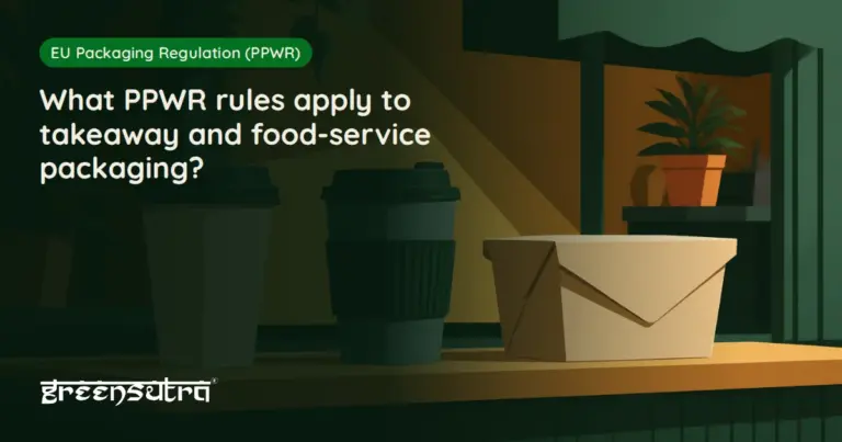 What PPWR rules apply to takeaway and food-service packaging?